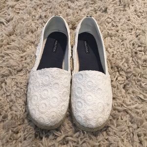 •Nautica Rudder White Slip On Size 8.5•